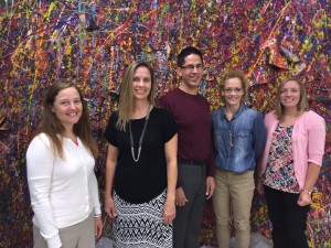 Of the Center's 26 licensed therapists, seven specialize in serving children and adolescents. Pictured below, L-R: Shannon Welch-Groves, Psy.D., Kelli Hill, Ph.D., Doug Auperle, Ph.D., Elaina Riley, M.S.W., Sarah McElhaney, L.M.F.T. The Center also has capacity to provide medication management to children and adults through our psychiatrist and psychiatry physician assistant.
