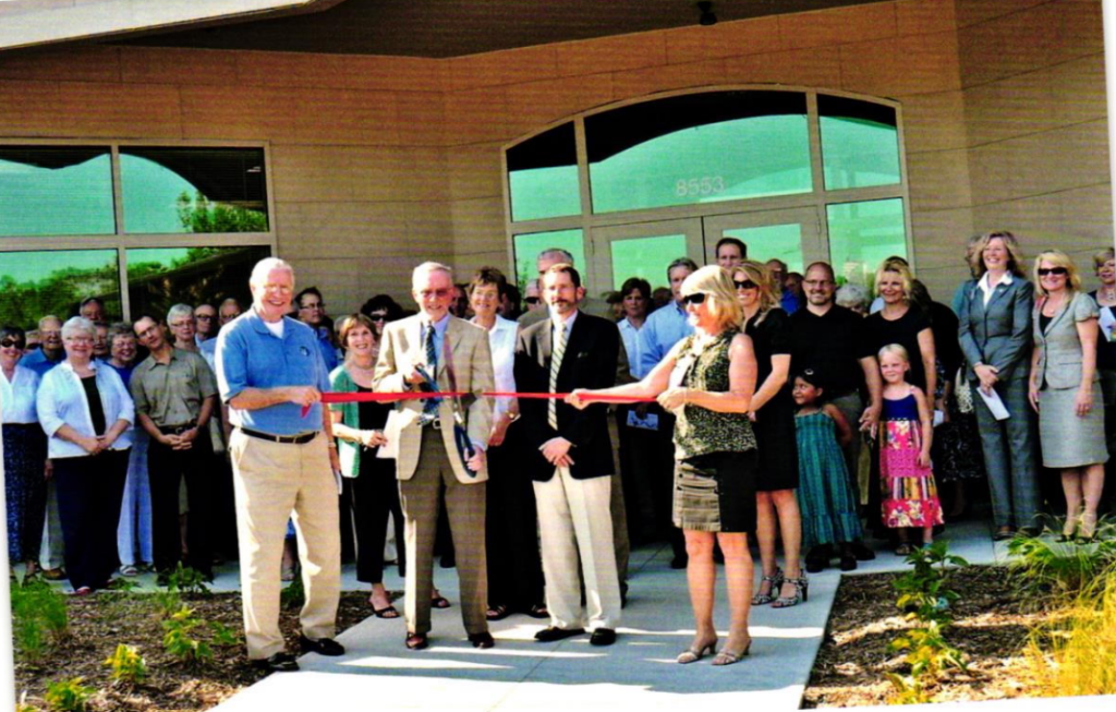 ribbon cutting at new Des Moines Pastoral Counseling Center facility  in Urbandale, Iowa
