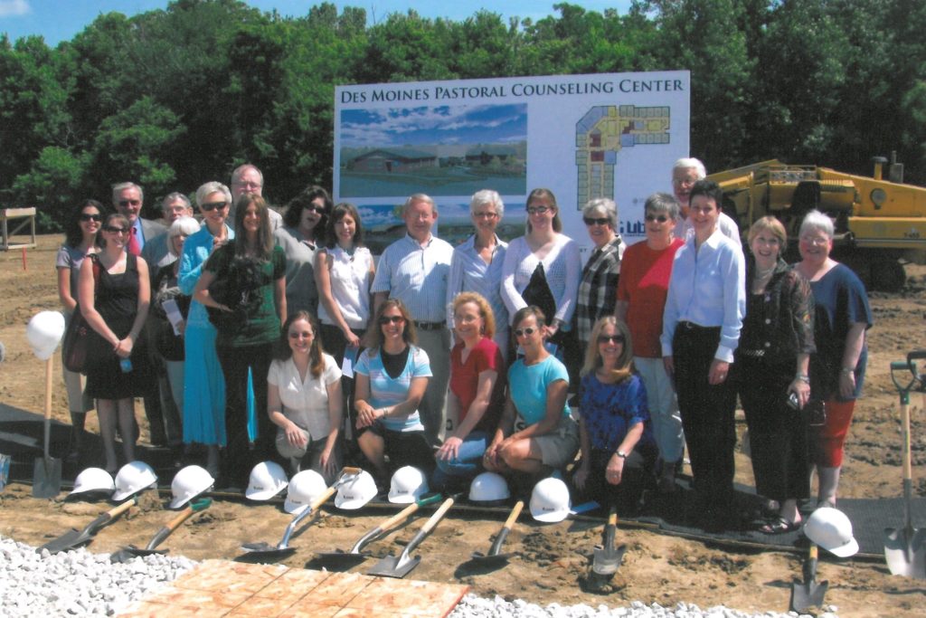 ground breaking ceremony for new Des Moines Pastoral Counseling Center facility in Urbandale, Iowa