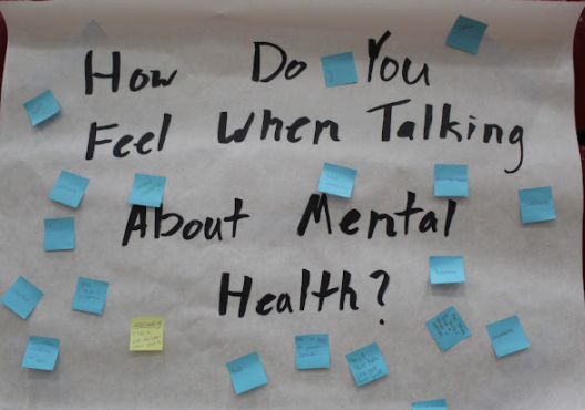 Mental health sticky note discussion board