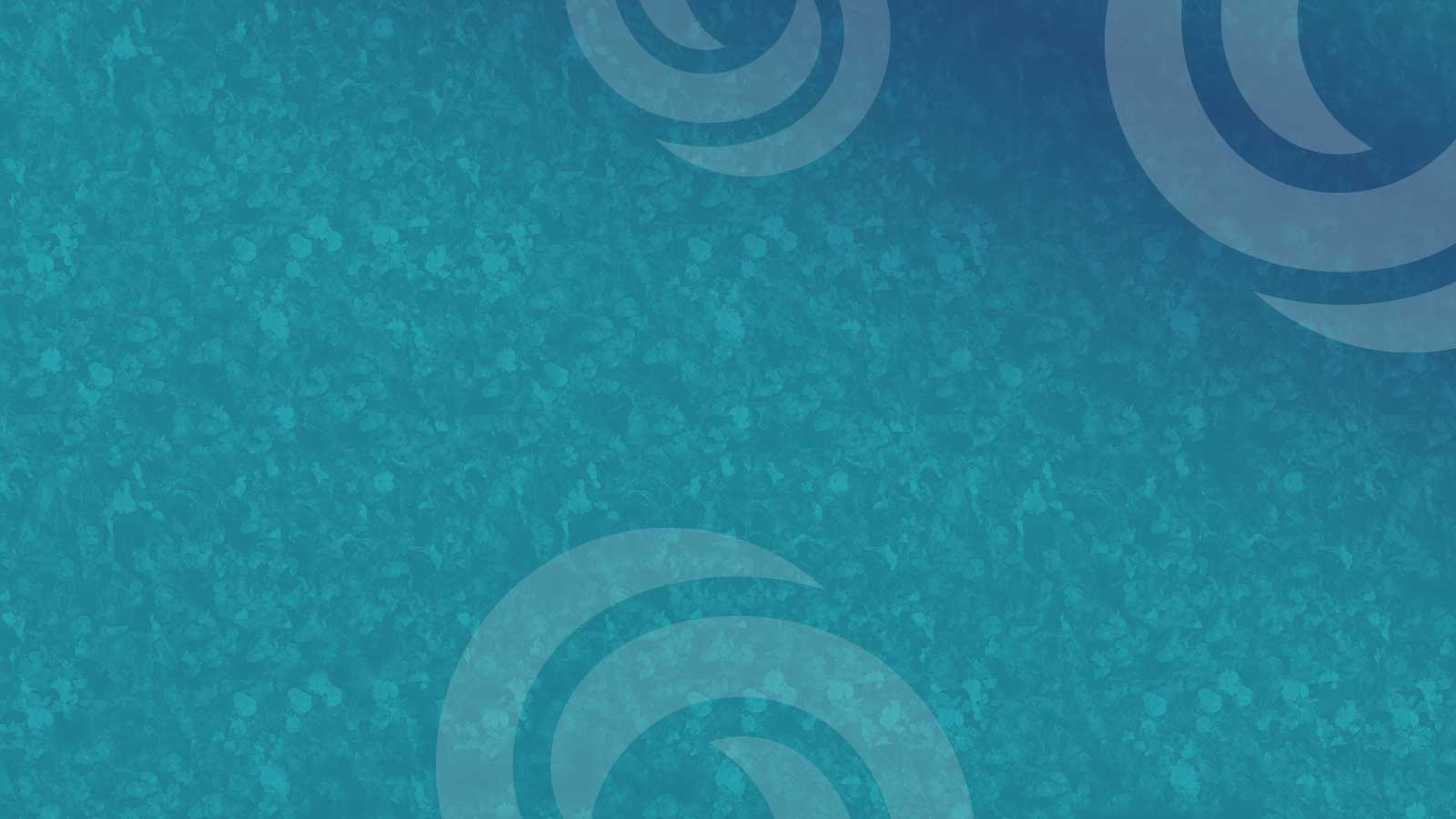 teal textured background with logo spiral